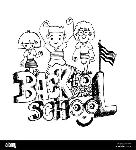 drawing school items Back to School illustration Stock Vector Image ...