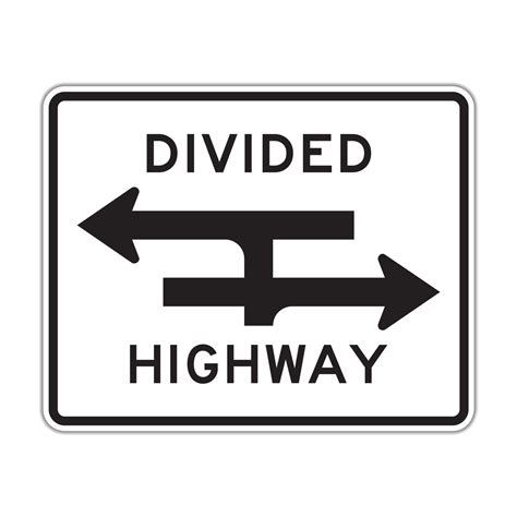 R6-3a Divided Highway Crossing - Hall Signs