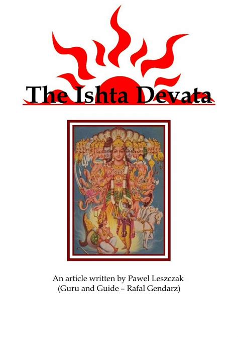 Pdf The Ishta Devata Shenjiva · Mangal Indicating Sri Narasimha