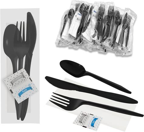 Amazon Plastic Cutlery Packets Knife Fork Spoon Napkin Salt