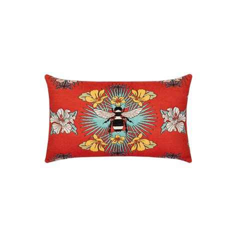 Tropical Bee Lumbar Pillow Summer House Patio