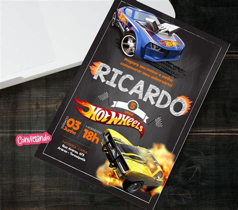 Convite Digital Hot Wheels Elo Produtos Especiais