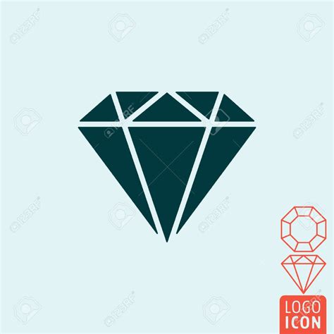 Diamond Icon Diamond Logo Diamond Symbol Diamond Line Design