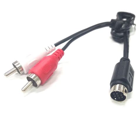 Custom Made Rca Naar 9 Pin Mini Din Md 9p Mannelijke Connector Gegoten