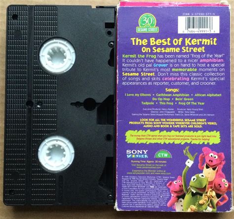 The Best Of Kermit On Sesame Street Vhs 1998 Rare 30th