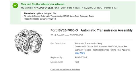 I Am Swapping A Transmission In A 2014 Ford Focus 2 0 Se And I’m Wanting To Know The Difference