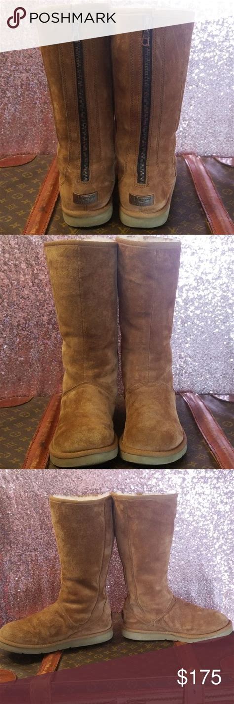 Rare Ugg Greenfield Tall Chestnut Zip Up Boots Boots Ugg Classic