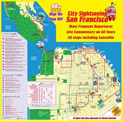San Francisco Tours San Francisco Tour Map Sightseeing In San Francisco