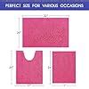 Amazon ACCUMTEK Christmas Striped Hot Pink Bathroom Rug Set 3