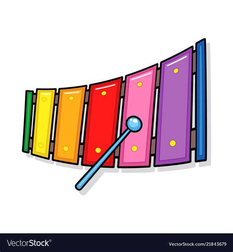 Xylophone Music Toy Cartoon Royalty Free Vector Image