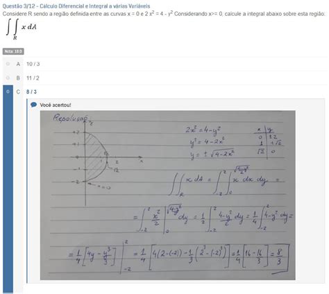 Prova Objetiva De Calculo Diferencial E Integral A Váriais Variáveis