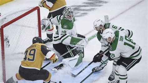 Stephensons Ot Goal Gives Golden Knights 3 2 Win Over Stars Lead 2 0