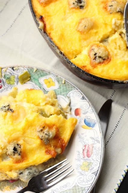 Un peu gay dans les coings Gratin de polenta aux poireaux et à la