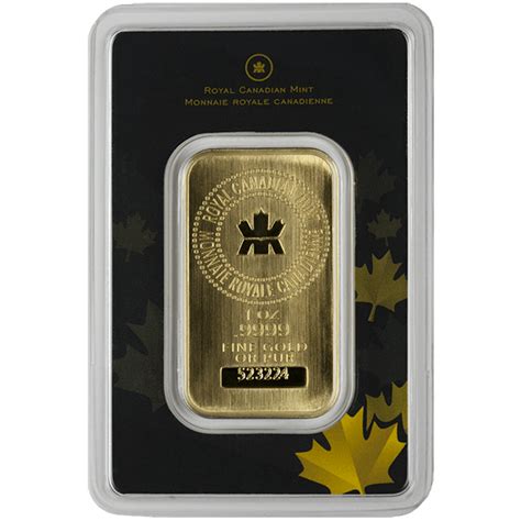 1 Oz RCM Royal Canadian Mint Gold Bar W Assay ITM Trading Buy