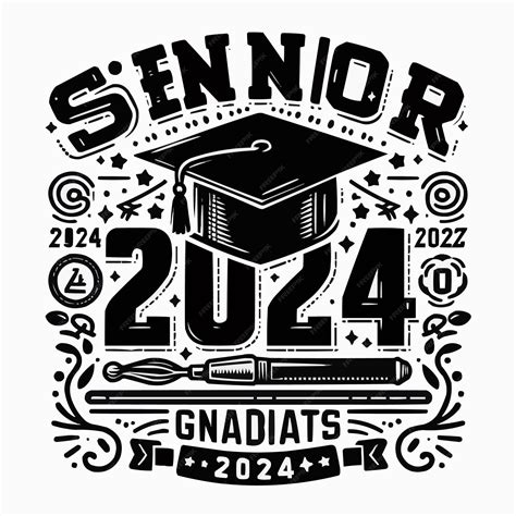 Premium Vector Class Of 2024 Congratulations Graduates Typography