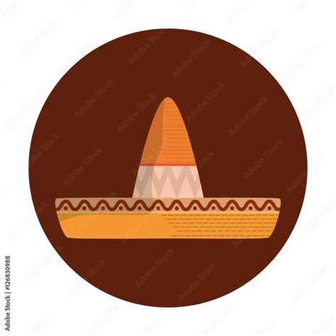 Mexican Latino Hat Icon Vector Illustration Graphic Design Stock Vector