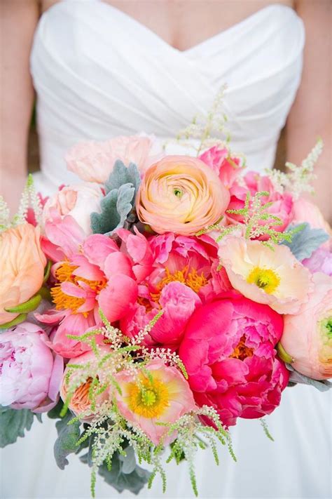 Bright Wedding Bouquets Colorful Wedding Flowers Bright Wedding