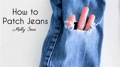 How To Patch Jeans And Keep The Distressed Look Youtube