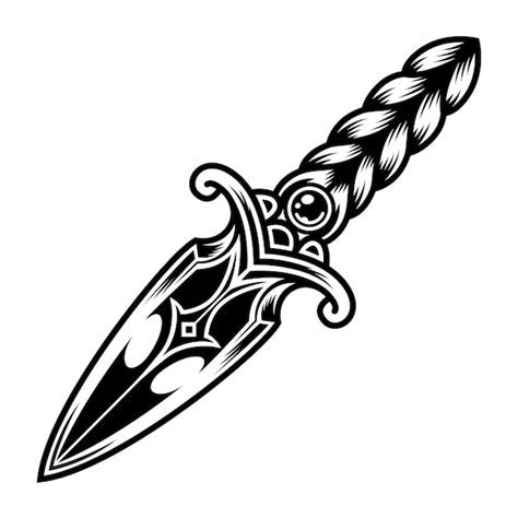 Free Vector | Vintage medieval dagger concept