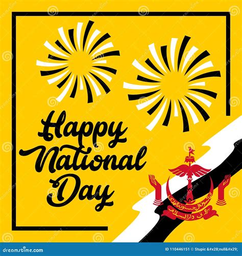 Brunei National Day Illustration Vector Art Logo Stock Vector - Illustration of brunei, election ...