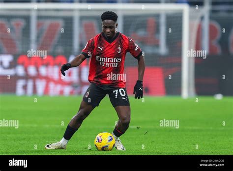 Chaka Traore Of Ac Milan Seen In Action During Coppa Italia