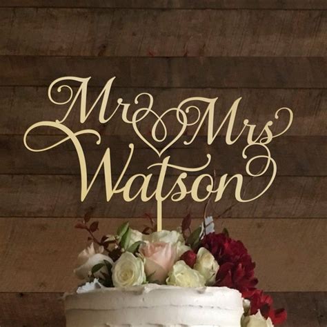 Wooden Wedding Cake Topper Etsy