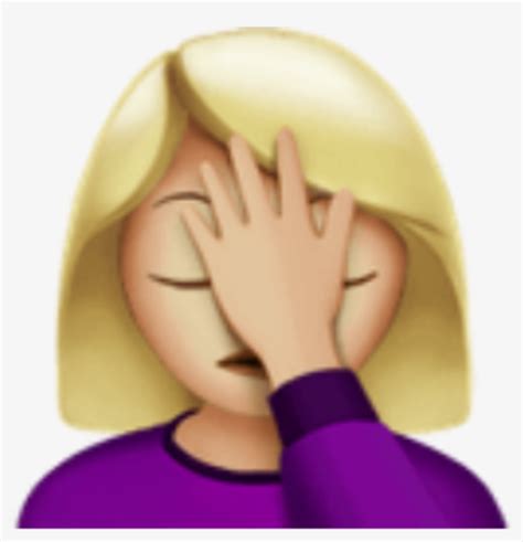 Facepalmemoji Facepalm Girl Girlpower Wtf Face Emoji Woman