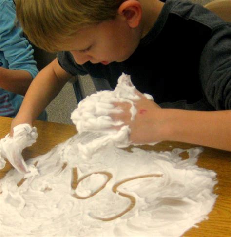 Put Shaving Cream On Students Desks To Have Them Practice Their