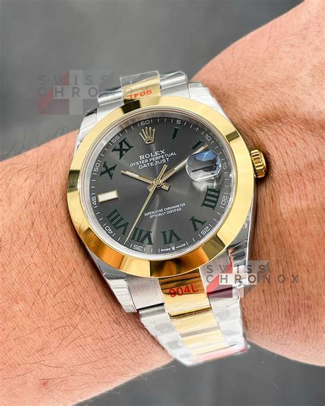 Rolex Datejust 41 Oyster Two Tone Wimbledon Dial