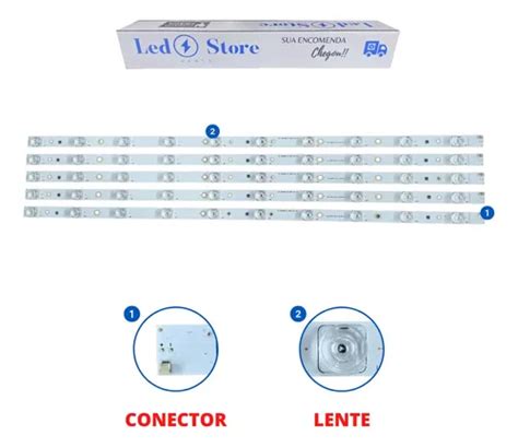 Kit 5 Barras De Led Ph40d10 Ph40d10dsgw Completo Parcelamento Sem Juros