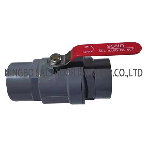 High Pressure Lever Handle Inch Pvc Two Pieces Ball Valve