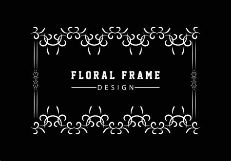 Elegant decorative black floral frame design free vector 9389598 Vector ...