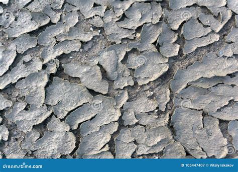 Textura De La Arcilla Roja Crackled En El Desierto Imagen De Archivo