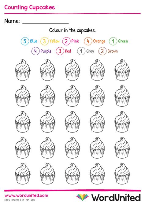 Cupcake Counting Activity Wordunited