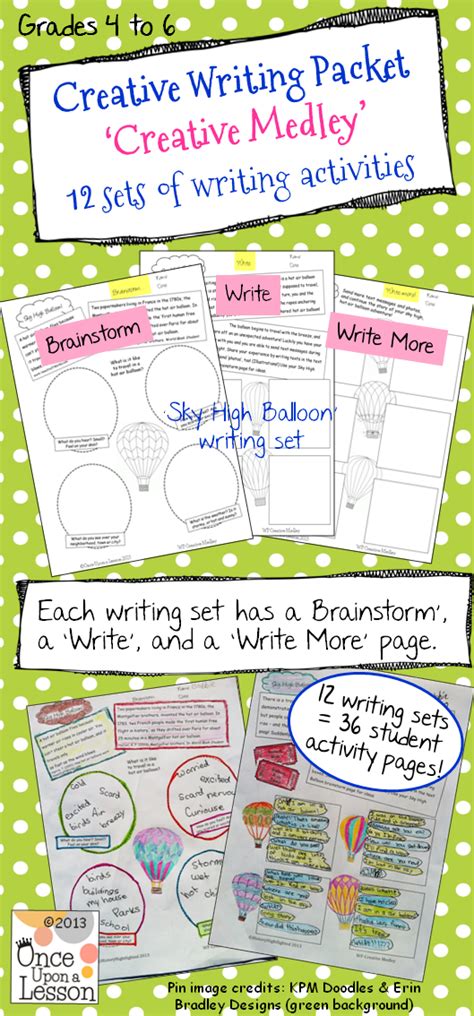 Creative Writing Activity Packet Grade 4 To 6 Creative Writing Activities Writing