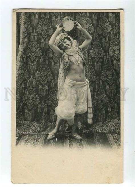 NUDE Harem BELLY DANCER Tambourine Vintage Postcard Topics Risque Women Other