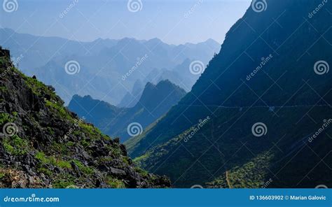 Winding Roads Through Valleys And Karst Mountain Scenery In The North