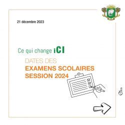 Calendrier Des Examens Cepe Bepc Et Baccalaur At