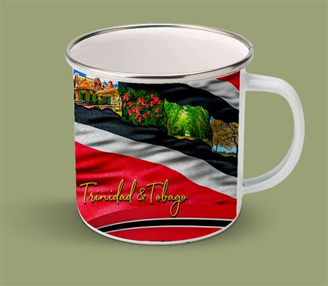 Enamel Mugs 17oz Architecture Trinidad And Tobago Mixed Images