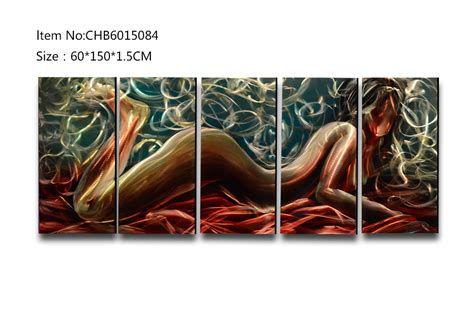 Sexy Nude 3D Metal Oil Painting Modern Home Decoration Wall Arts 100 Handmade Metal Oil