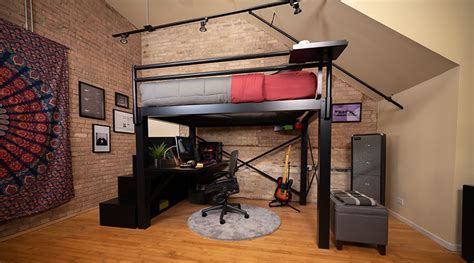 Queen Size Loft Bed With Closet