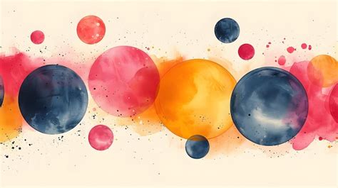 C Rculos De Aquarela Vibrantes Obra De Arte Abstracta Tons De