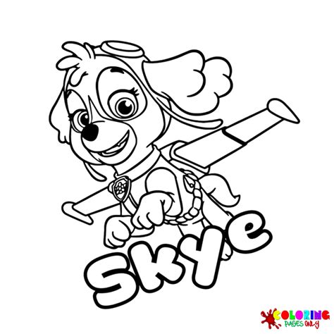 P Gina Para Colorir Skye Da Paw Patrol P Ginas Para Colorir Para