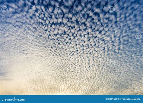 Cloudscape with Altocumulus Clouds, Altocumulus Middle-altitude Stock ...