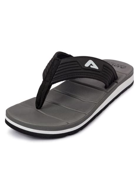 Adda Men Grey And Black Thong Flip Flops Jiomart