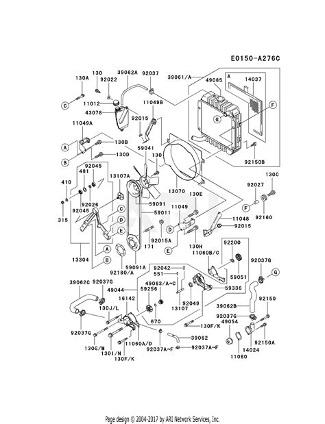 Kawasaki Fd620d As20 4 Stroke Engine Fd620d Parts Diagram For Cooling Equipment