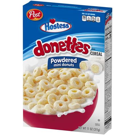 Post Hostess Donettes Powdered Mini Donuts Cereal Hy Vee Aisles