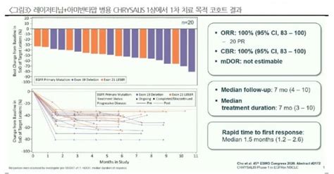 유한양행 레이저티닙 비소세포폐암 병용 임상서 100 효능