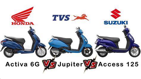 2021 Honda Activa 6G VS TVS Jupiter VS Suzuki Access 125 Full