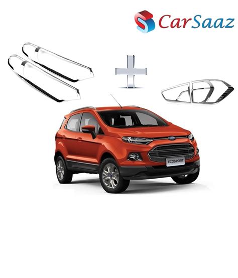 Buy Carsaaz Head Light Tail Light Molding Chrome Combo For Ford